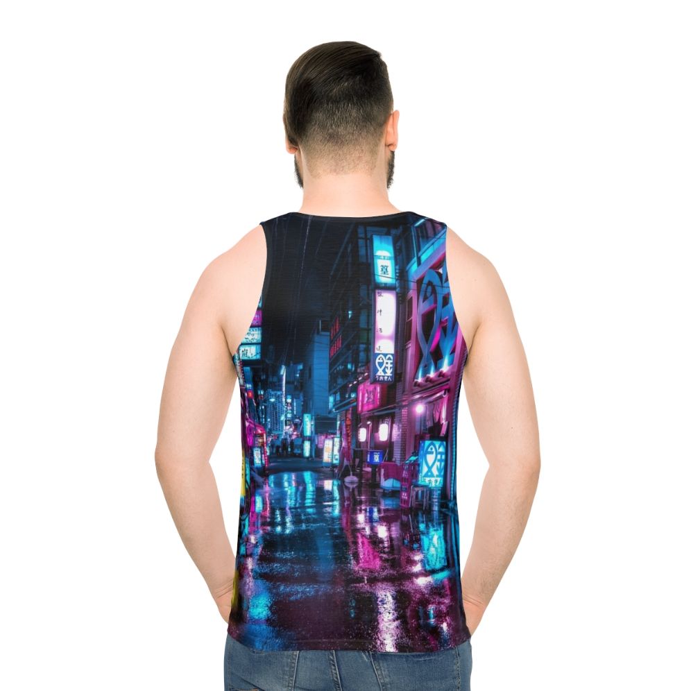 Cyberpunk Tokyo Night Unisex Tank Top