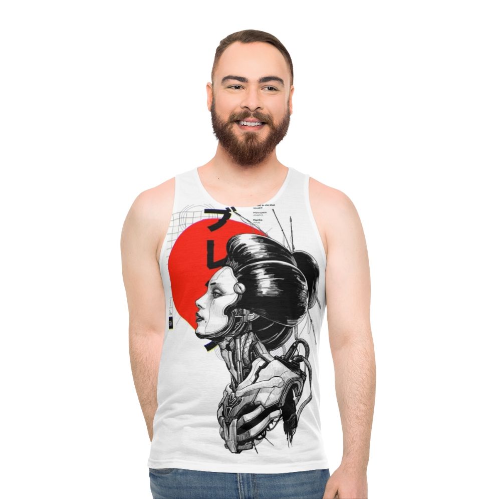Cyberpunk vaporwave inspired unisex tank top