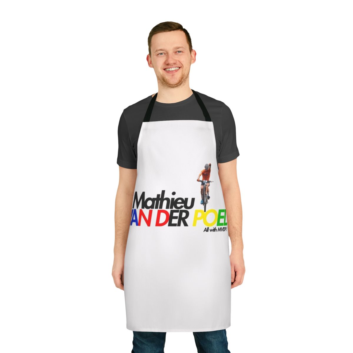 Cycling apron with Mathieu Van Der Poel (MVDP) design