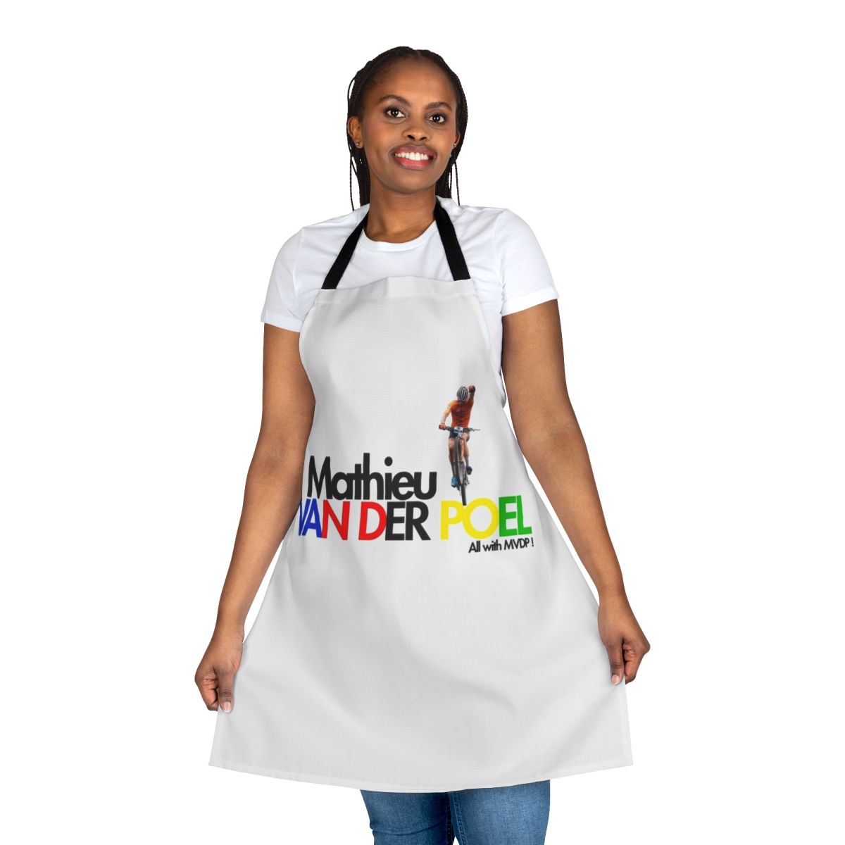 Cycling apron with Mathieu Van Der Poel (MVDP) design