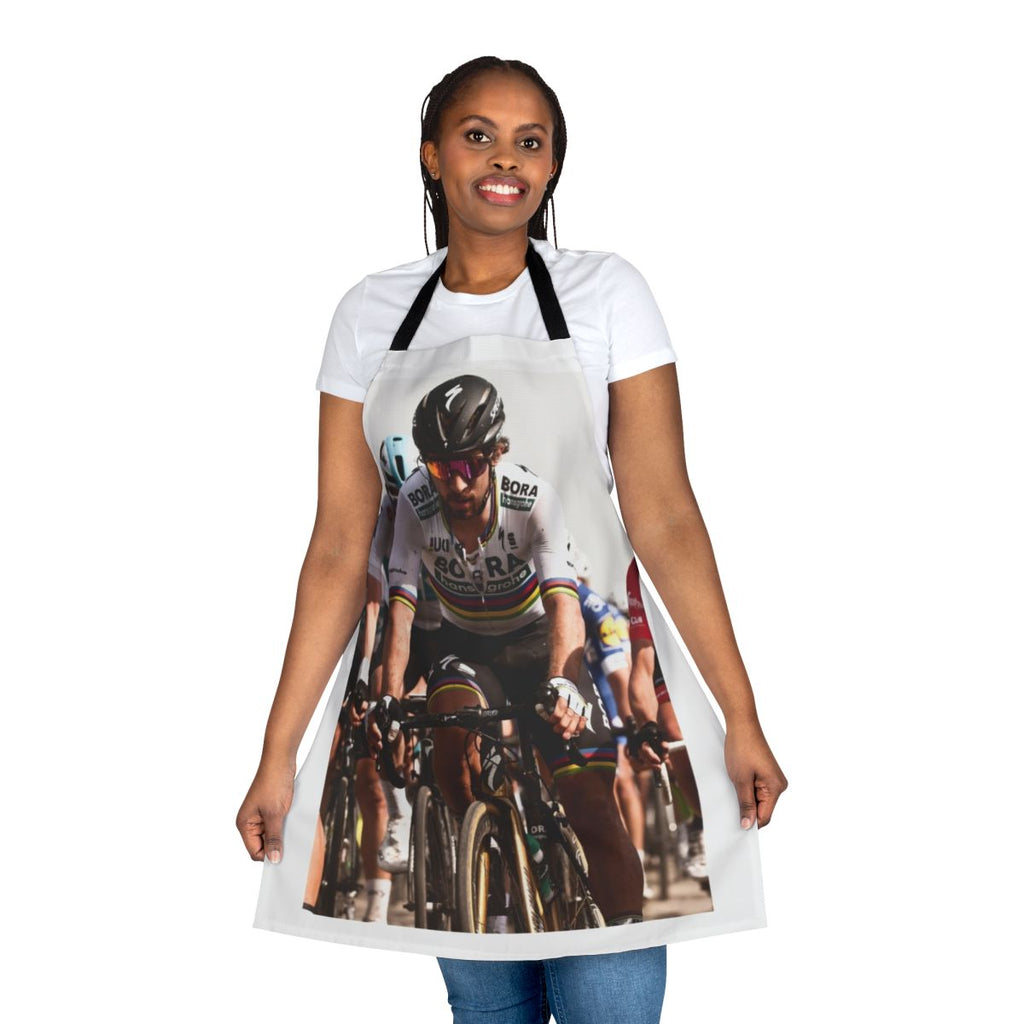 Cycling apron featuring Peter Sagan, the winner of the 2018 Paris-Roubaix race