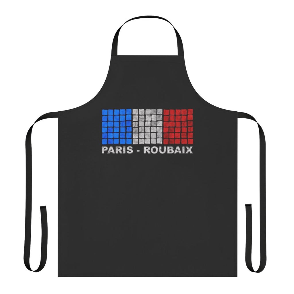 Apron inspired by the Paris Roubaix cycling race in northern France