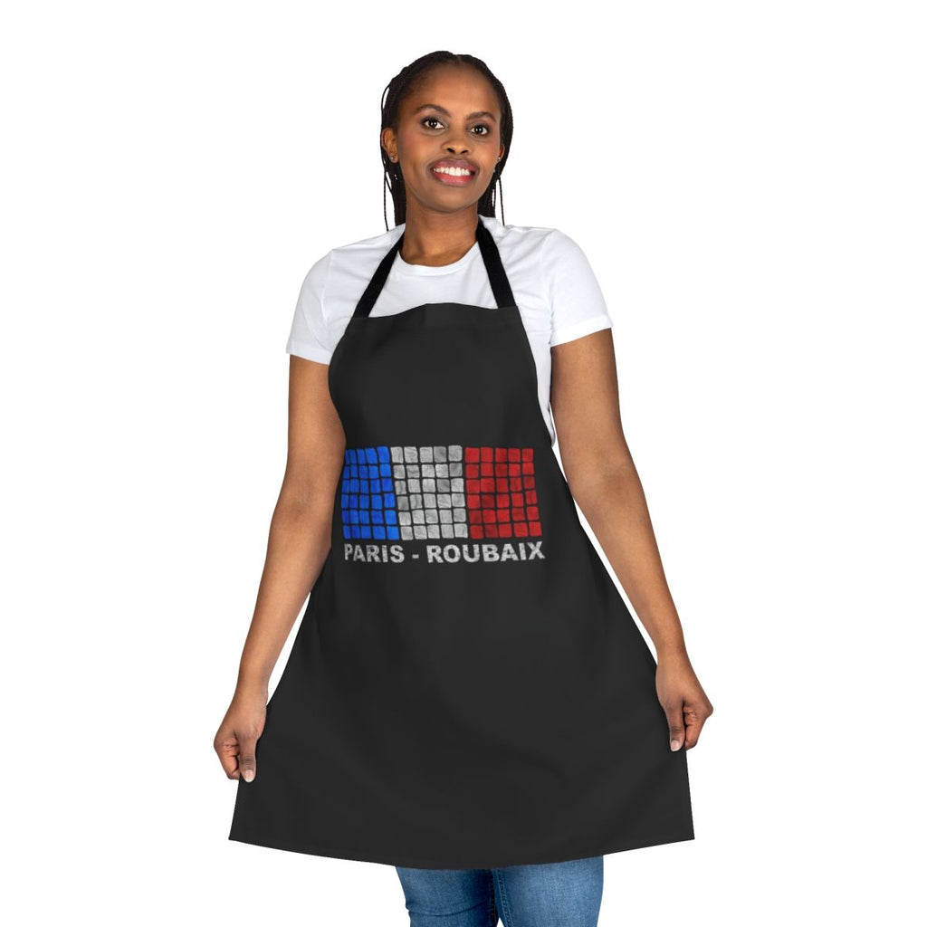 Apron inspired by the Paris Roubaix cycling race in northern France