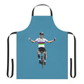 Cycling-themed kitchen apron featuring the likeness of professional cyclist Peter Sagan