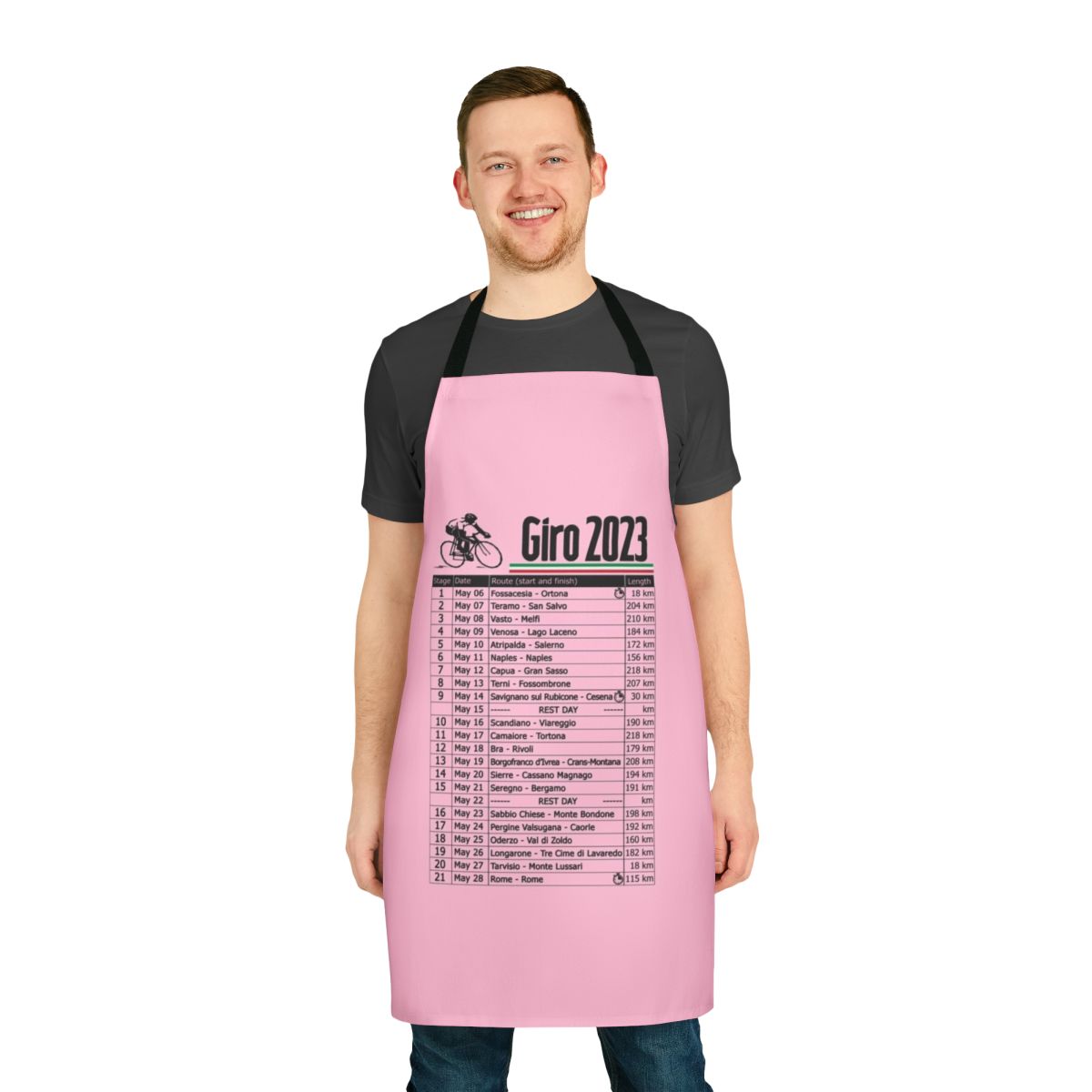 Giro d'Italia 2023 themed cycling apron for bike racing fans