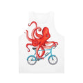 Cycling octopus unisex tank top