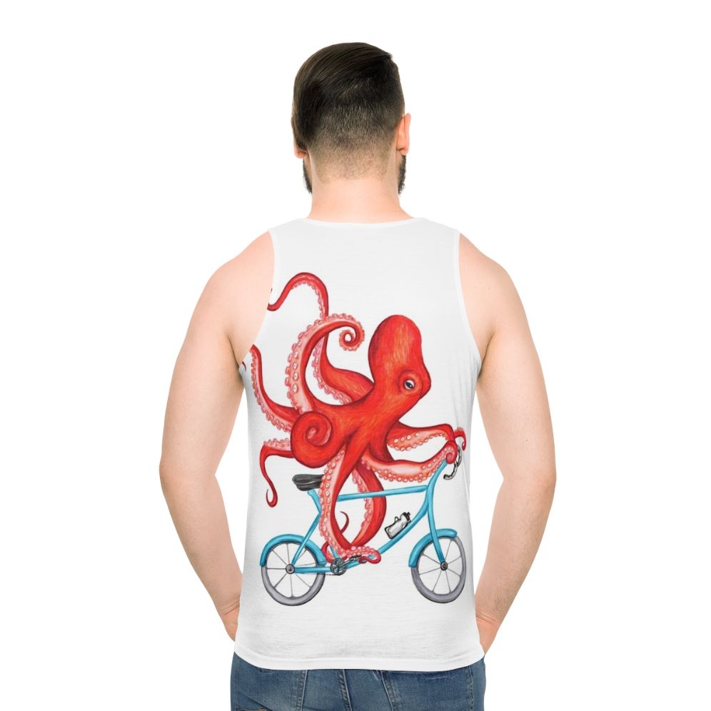 Cycling octopus unisex tank top