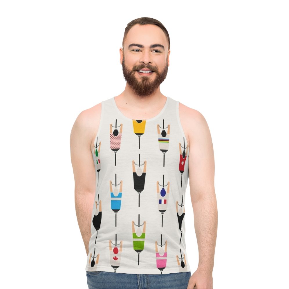 Cycling squad unisex tank top