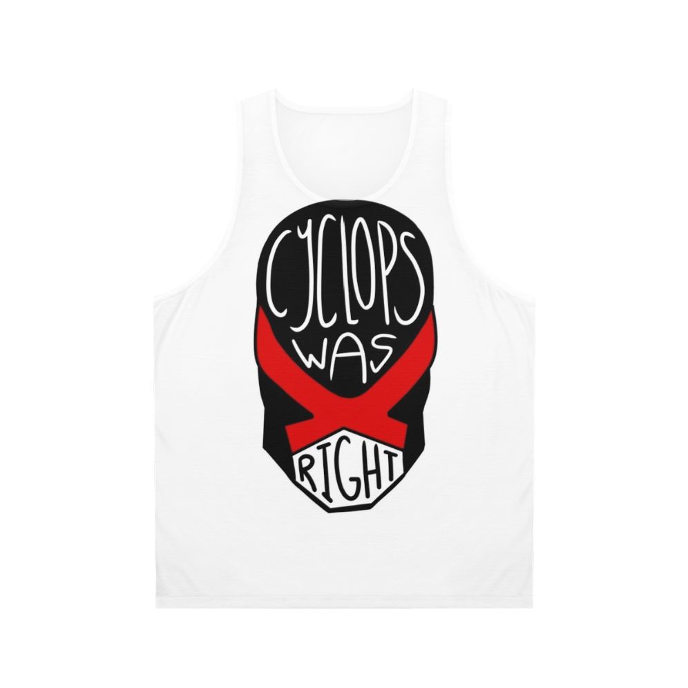 Cyclops Was Right Marvel X-Men Unisex Tank Top