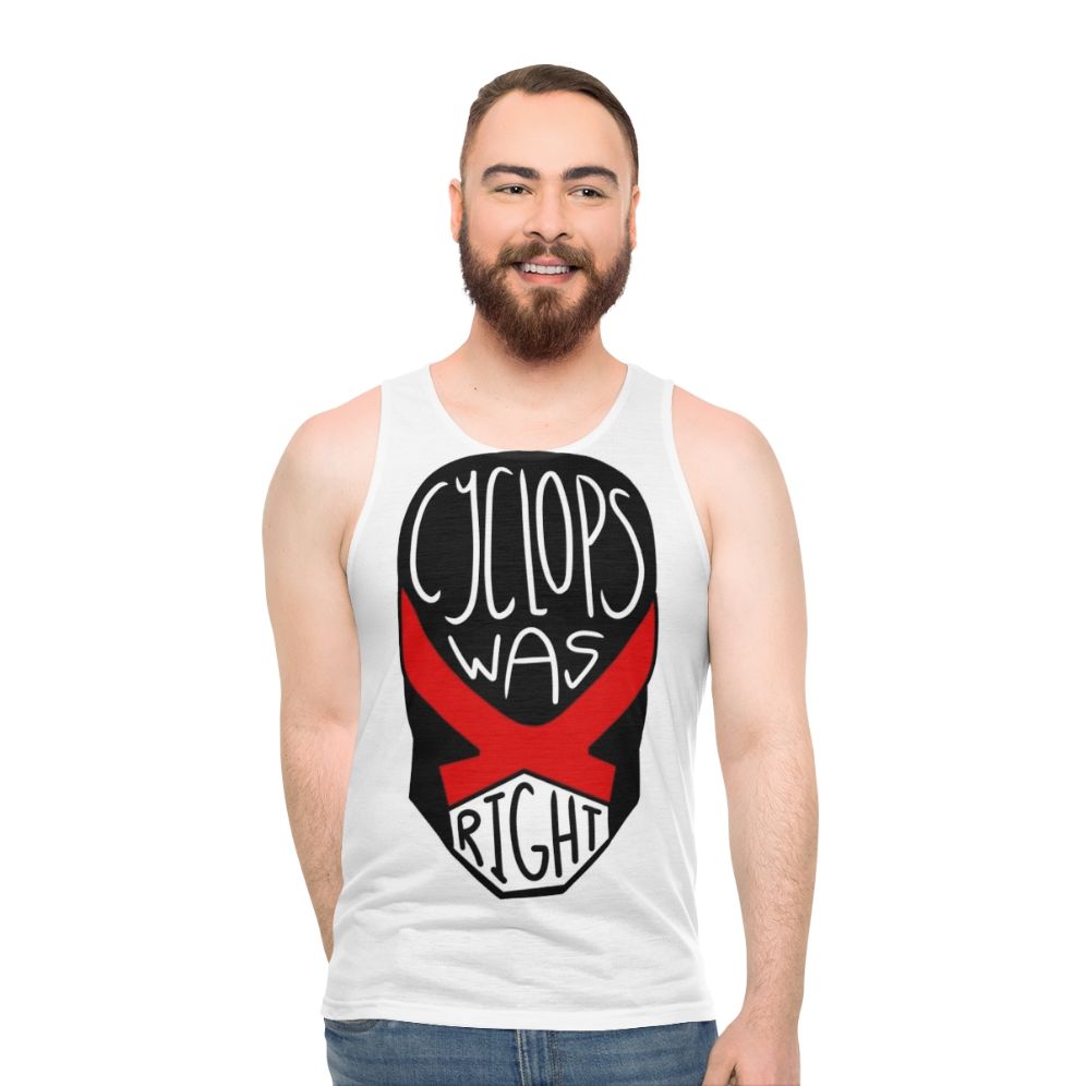 Cyclops Was Right Marvel X-Men Unisex Tank Top