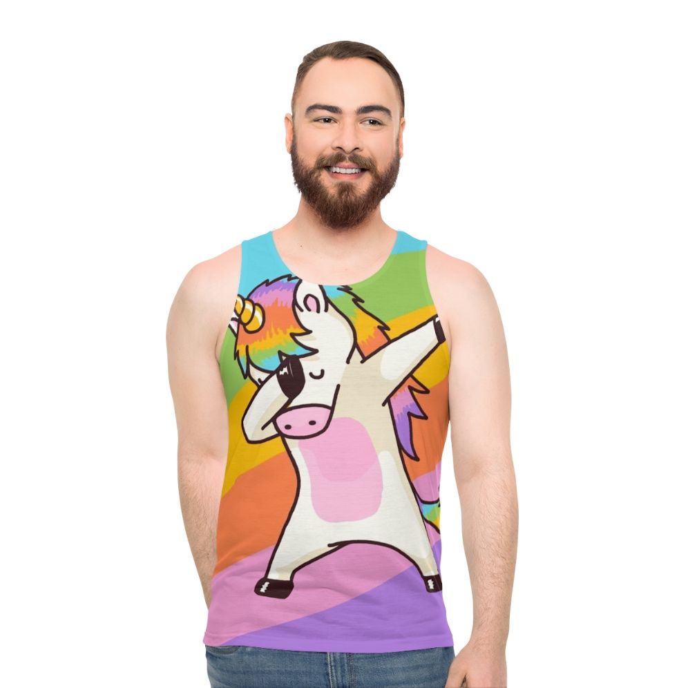 Dabbing Unicorn Hip Hop Dab Pose Unisex Tank Top