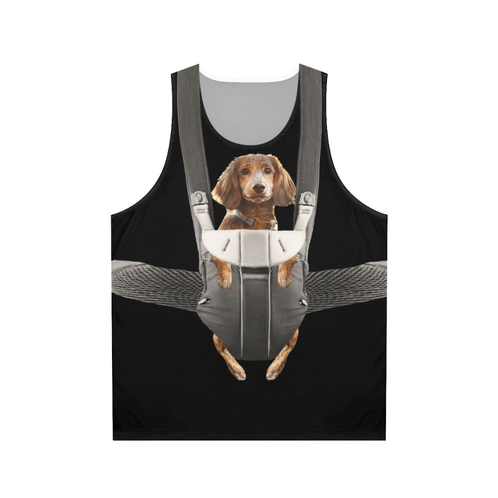 Dachshund in Baby Carrier Unisex Tank Top