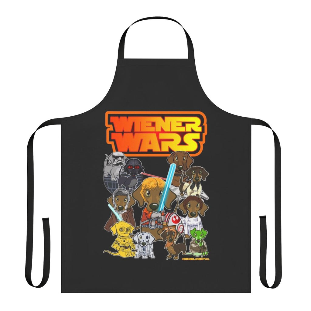Dachshund-themed apron with "Wiener Dog Wars" graphic