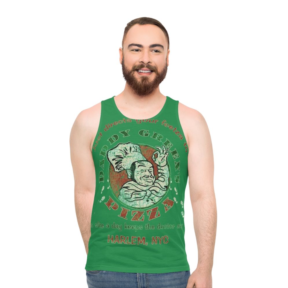 Daddy Green's Pizza Unisex Tank Top featuring The Last Dragon inspired design