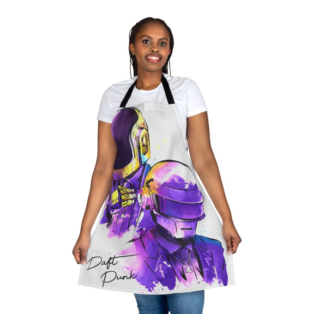 Daft Punk inspired watercolor design apron