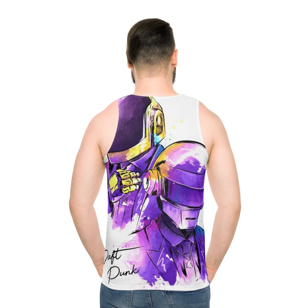 Daft Punk Unisex Watercolor Tank Top