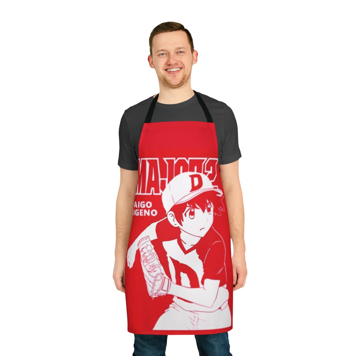 Stylish anime-themed apron featuring the character Daigo Shigeno from the popular manga and anime series.