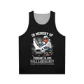 Unisex tank top honoring the memory of NASCAR driver Dale Earnhardt