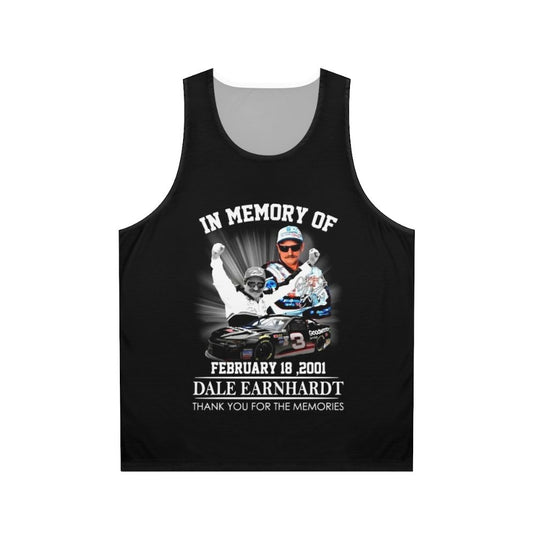 Unisex tank top honoring the memory of NASCAR driver Dale Earnhardt