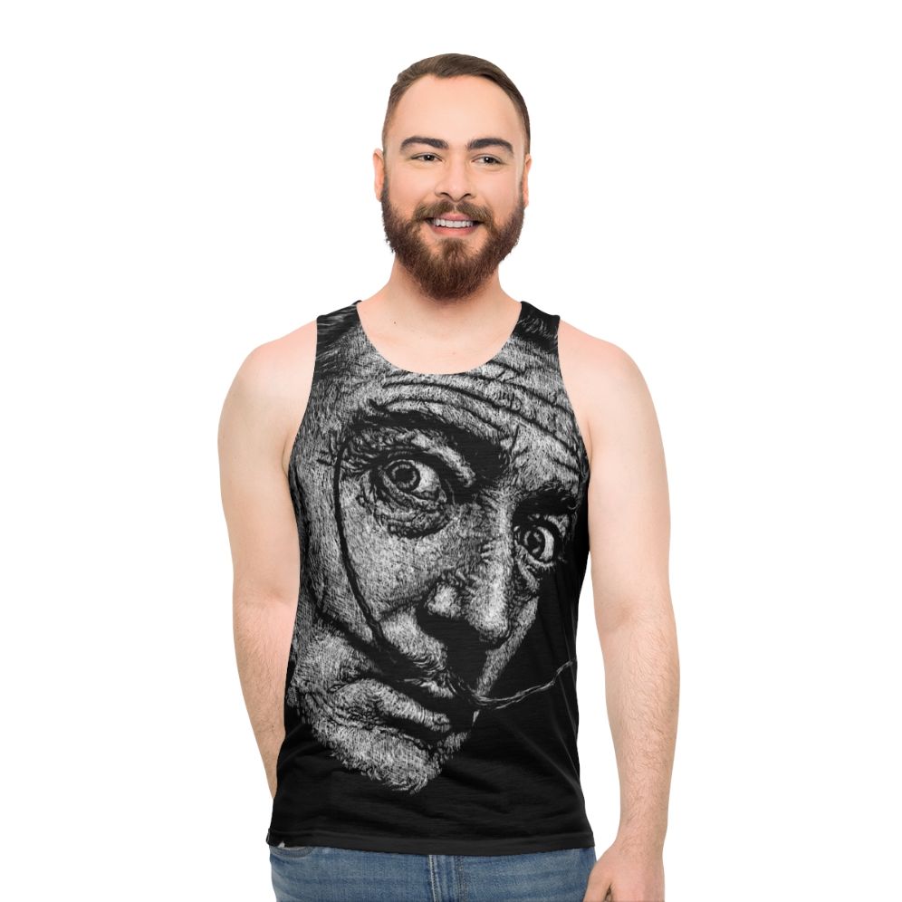 Dali unisex tank top featuring surrealist art