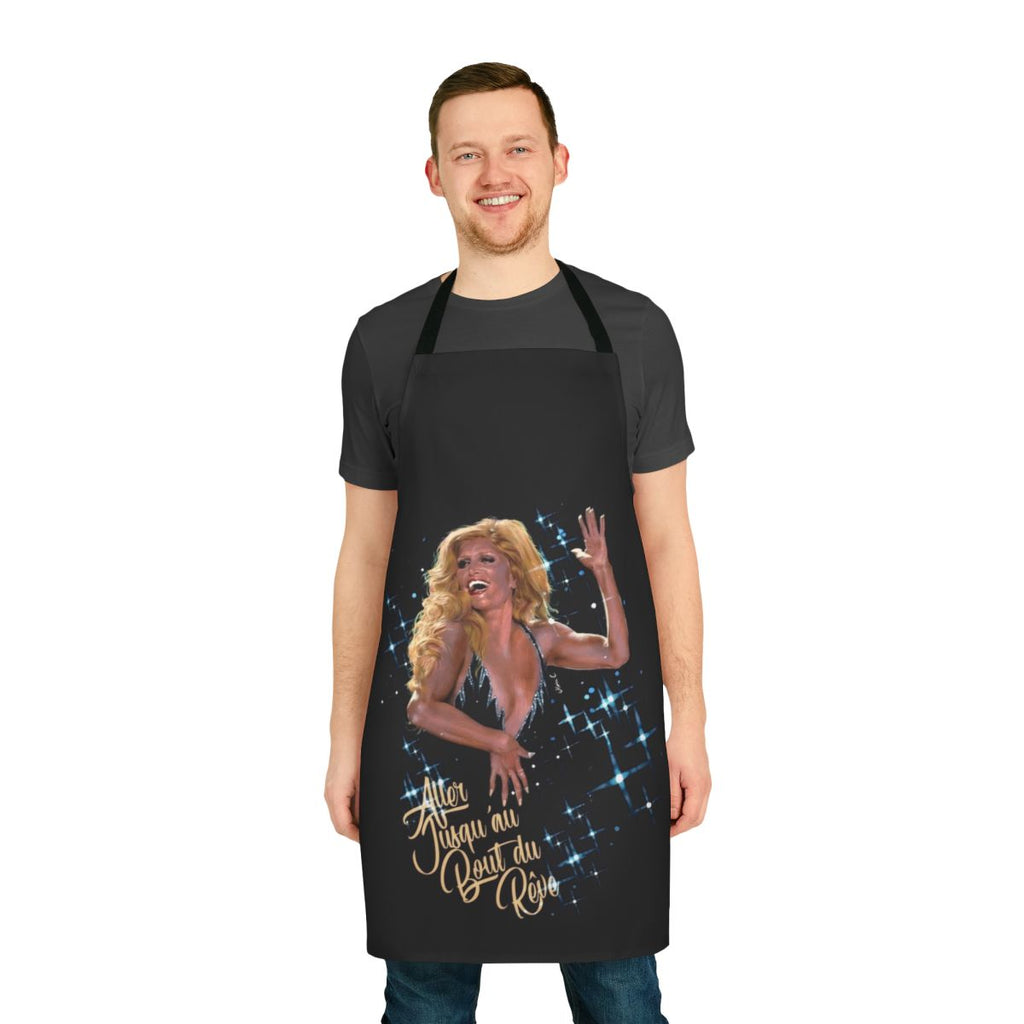 Dalida inspired lyrics printed on a high-quality apron