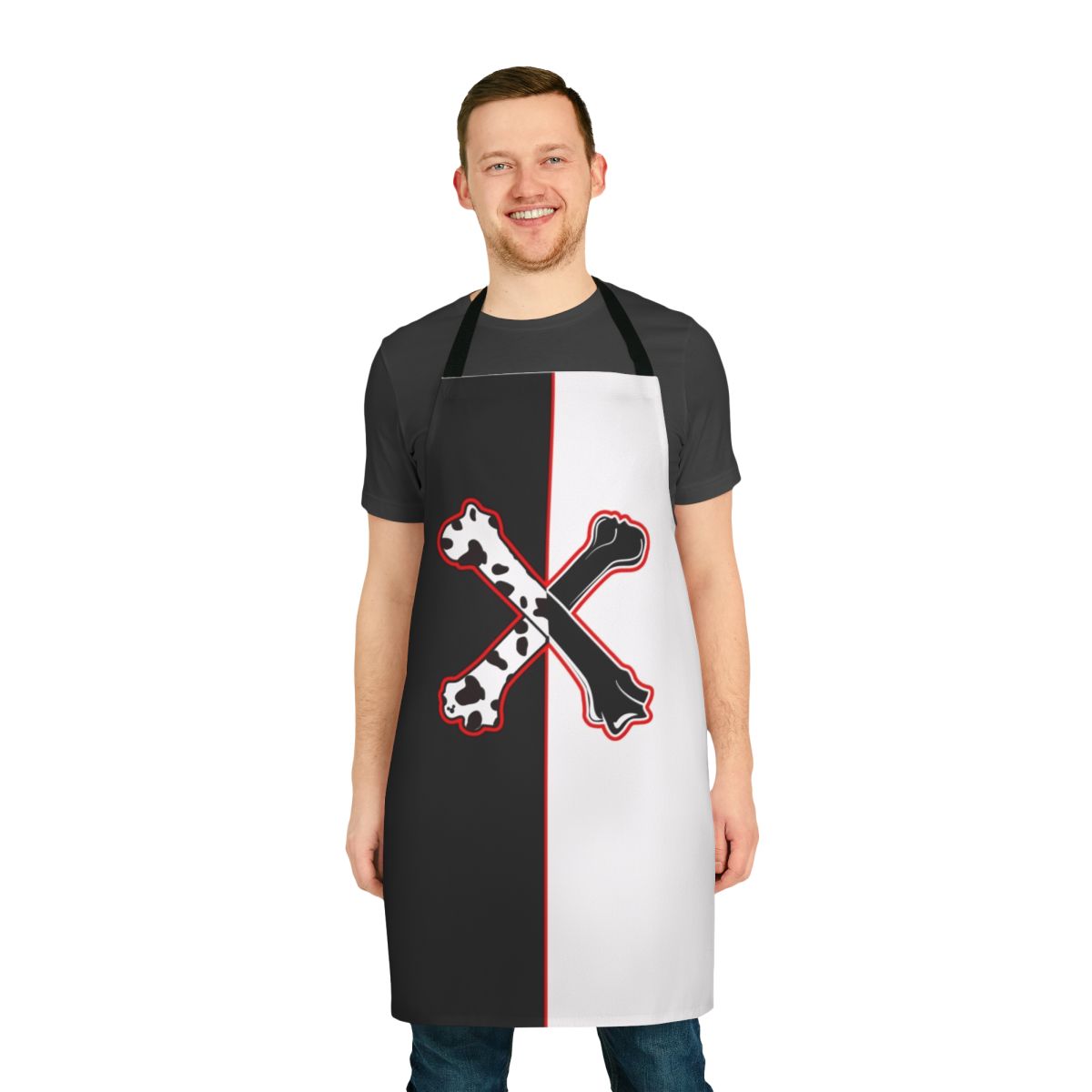 Dalmatian Cross Bones Print Apron for Kitchen and Cooking