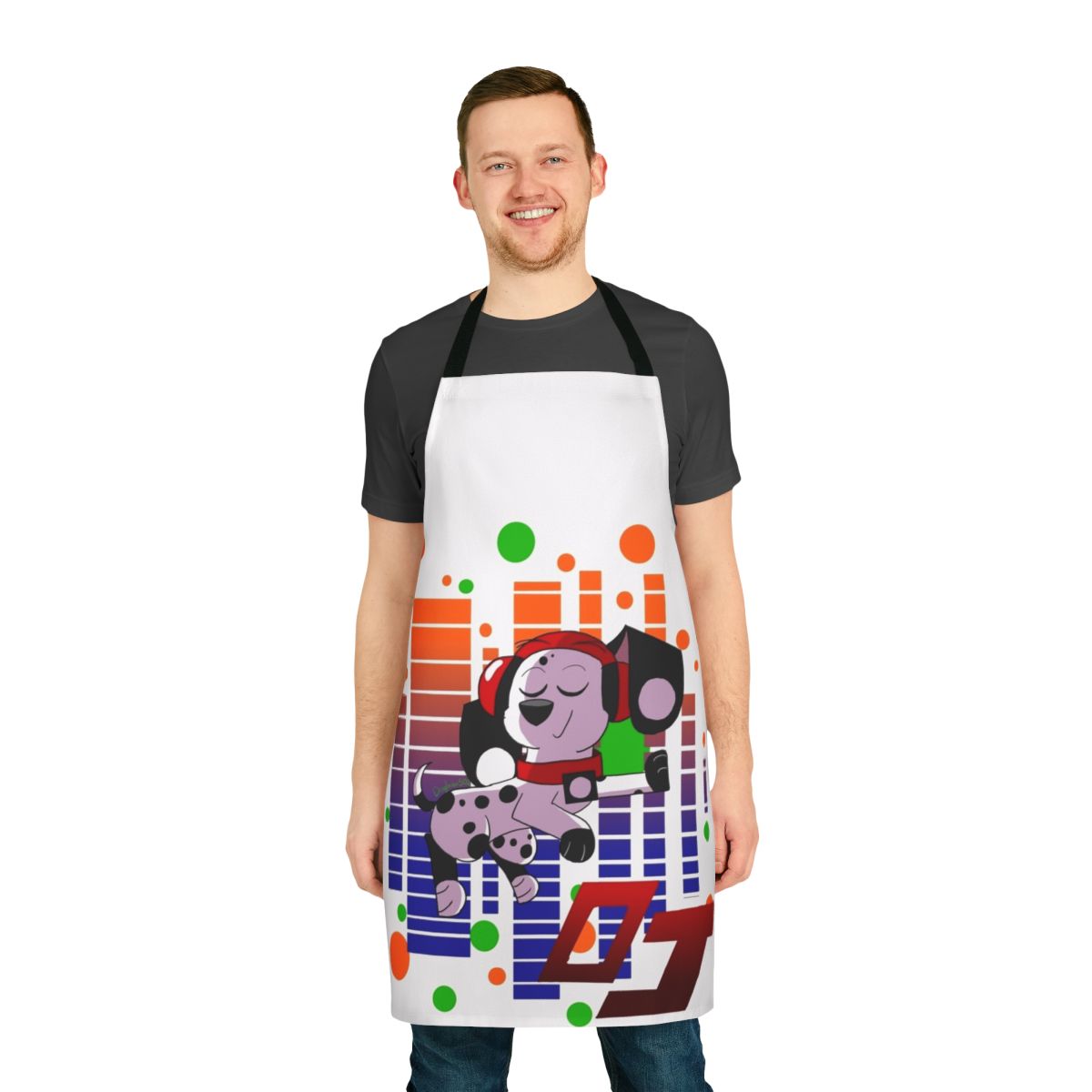 Dalmatian print apron with 101 Dalmatians-inspired design