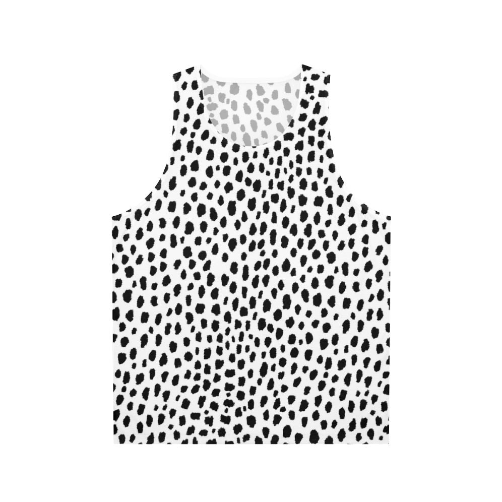 Dalmatian Spots Black White Unisex Tank Top
