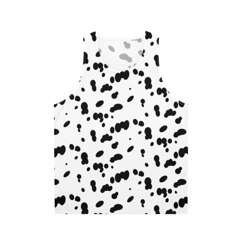 Dalmatian spots dog fur pattern unisex tank top