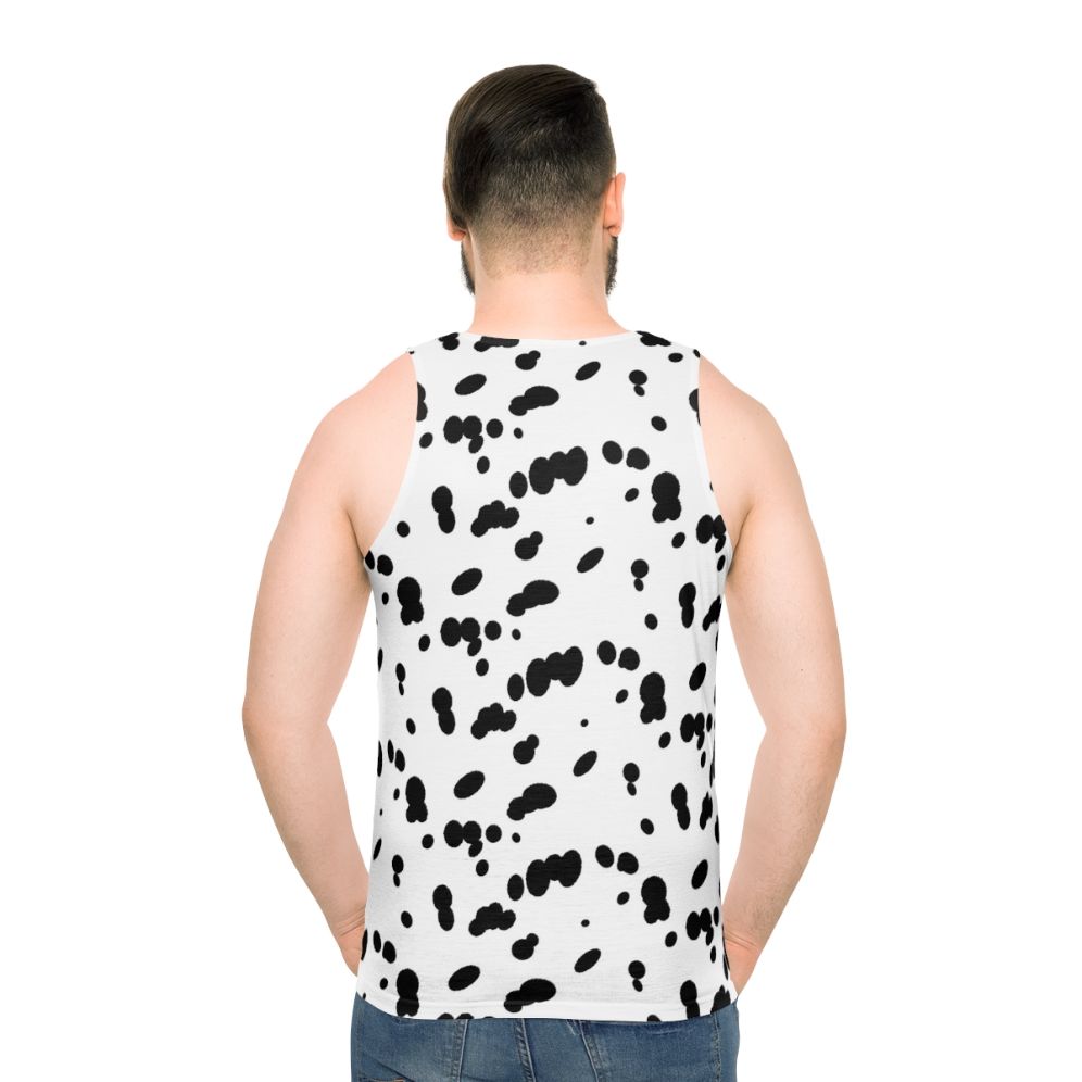 Dalmatian spots dog fur pattern unisex tank top
