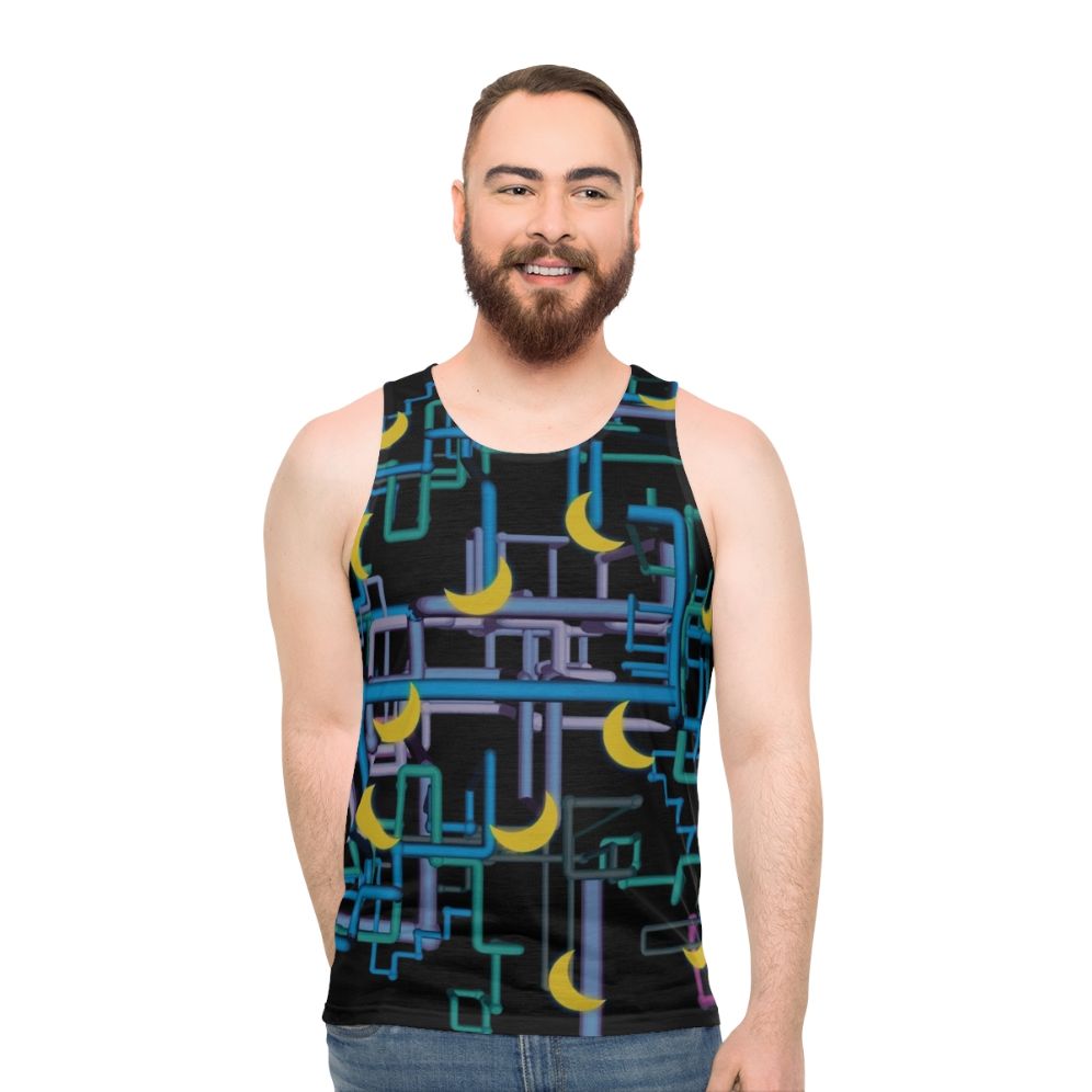 Dan Flashes Complicated Pattern Unisex Tank Top