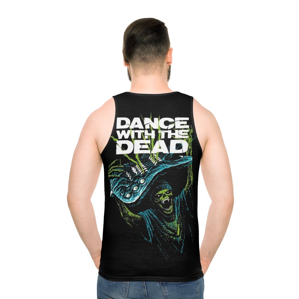 Retro Horror Synth Wave Unisex Dance With The Dead Tank Top