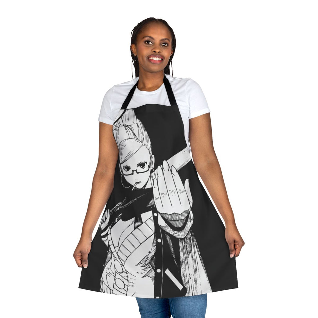 Dandadan Seiko cosplay apron featuring psychic and anime design