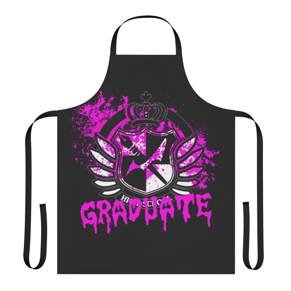 Danganronpa inspired apron with survivor and hopes peak academy designs