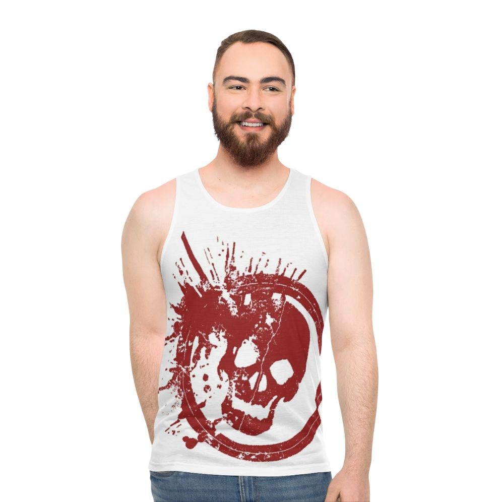 Danganronpa Leon Kuwata Skull Unisex Tank Top