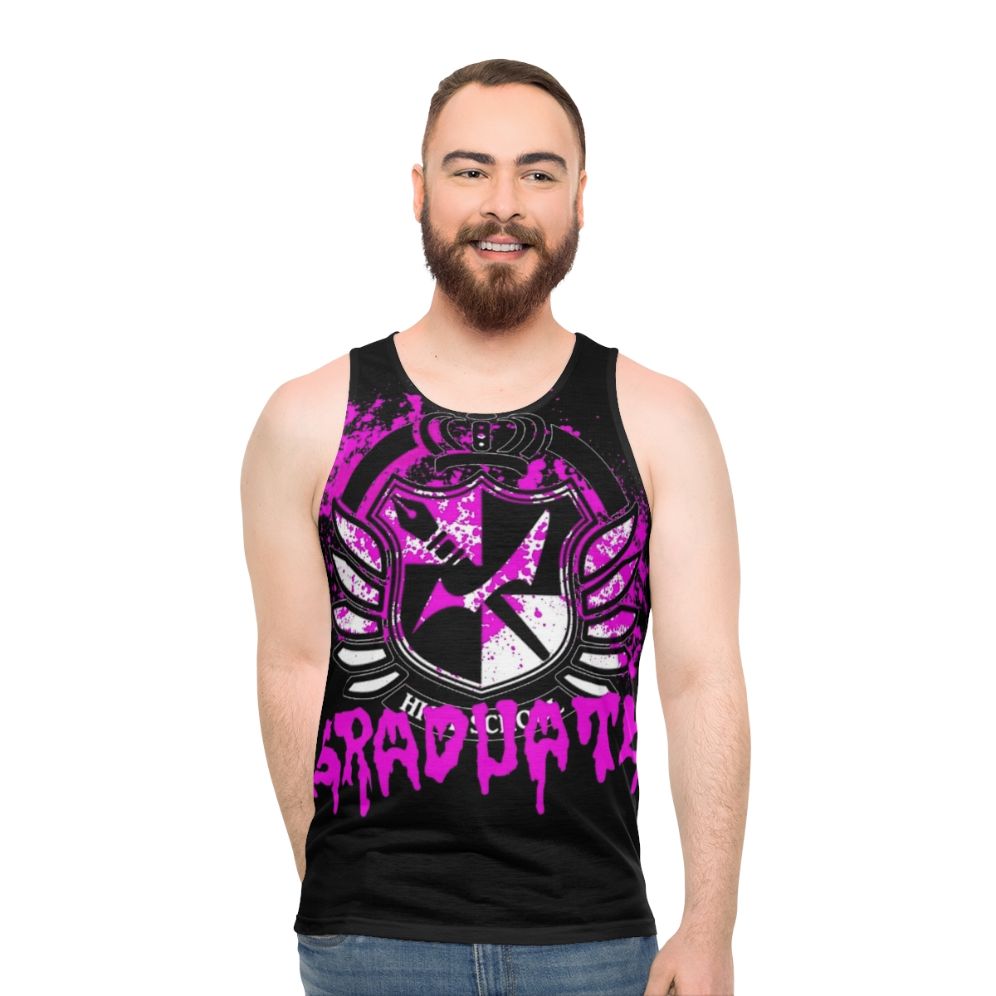 Danganronpa Unisex Tank Top with Graduate of Hope's Peak Academy Design