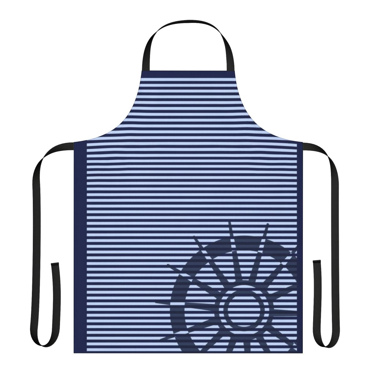 Danganronpa V3 inspired anime apron featuring Rantaro Amami character design in blue and navy colors