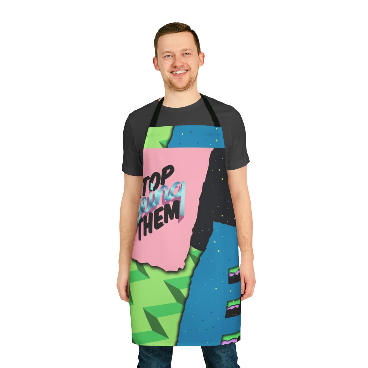Motorsports-themed apron featuring Daniel Ricciardo's iconic helmet design
