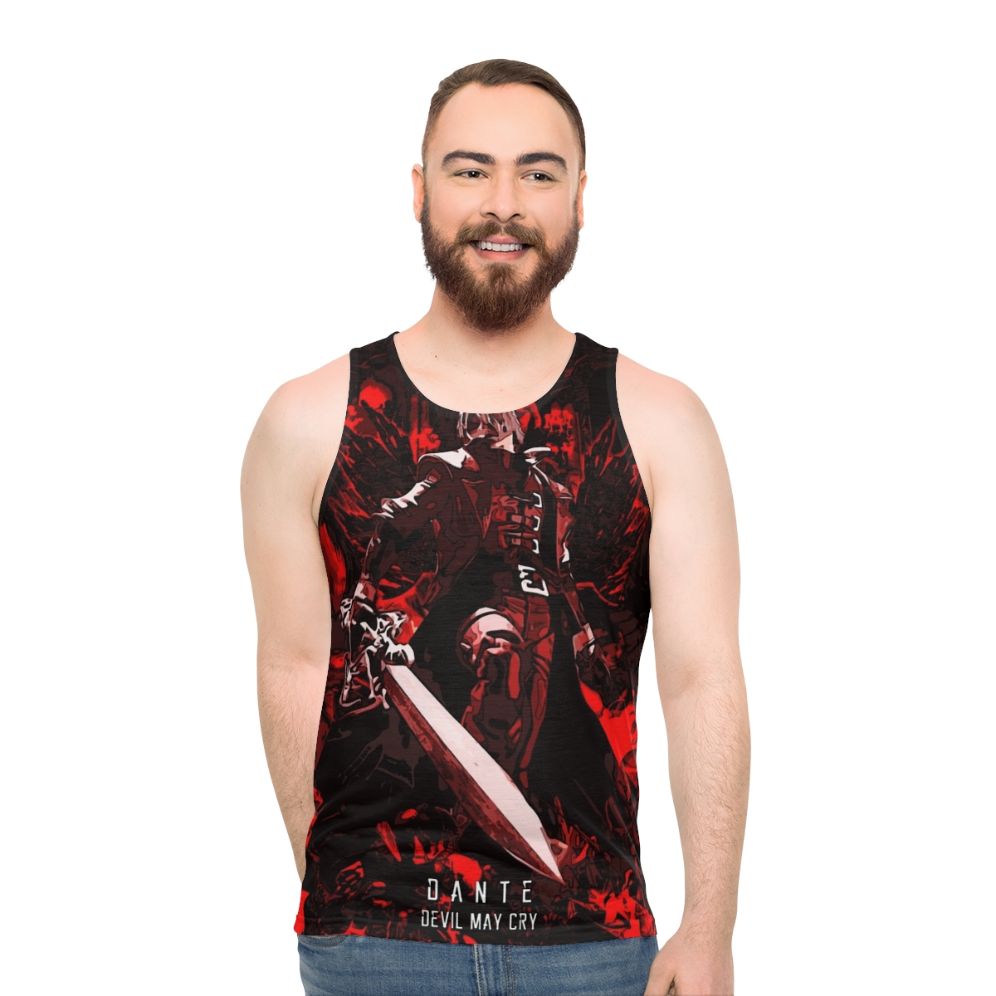 Dante Devil May Cry abstract gaming tank top