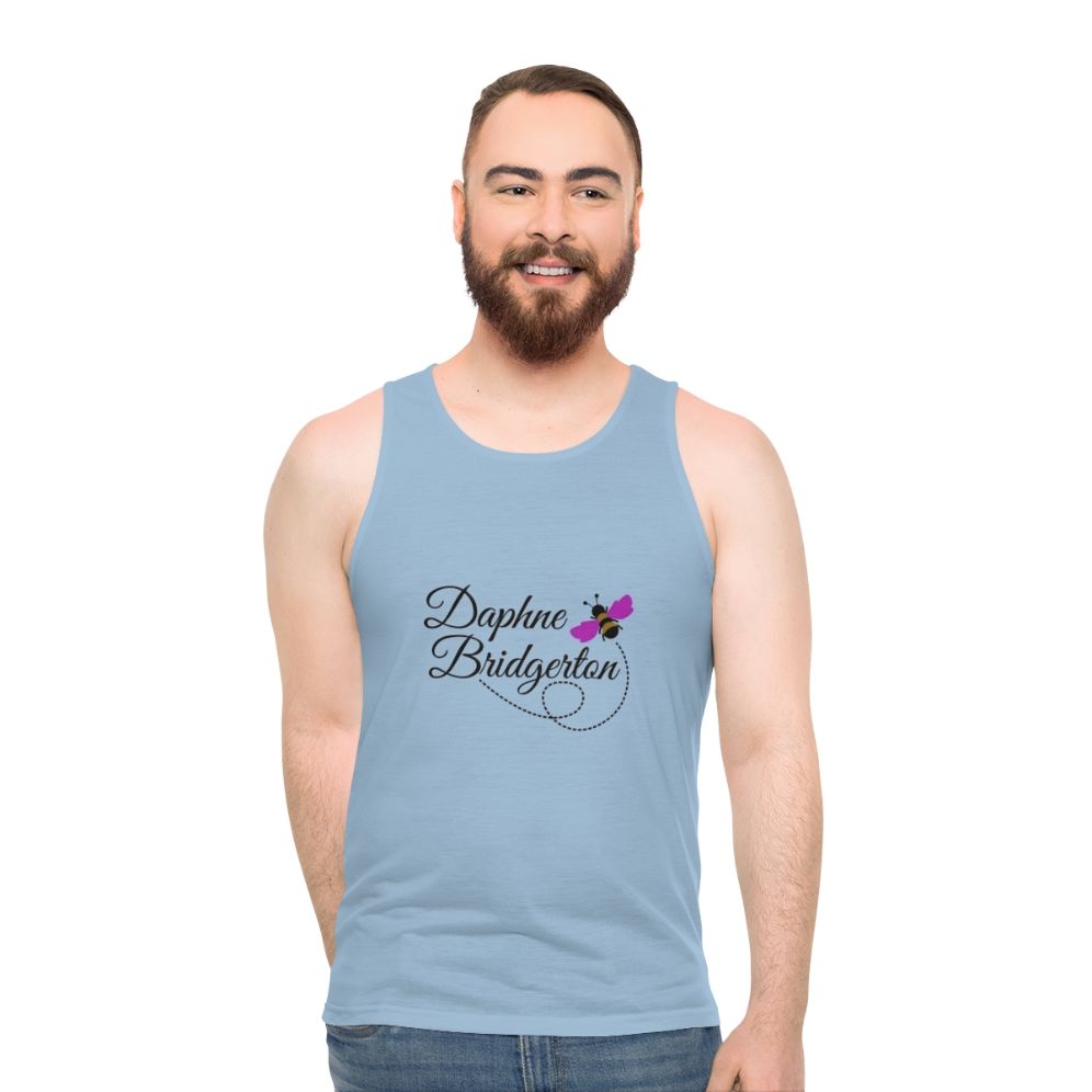 Unisex tank top featuring Daphne Bridgerton and a bee from the Netflix series Bridgerton