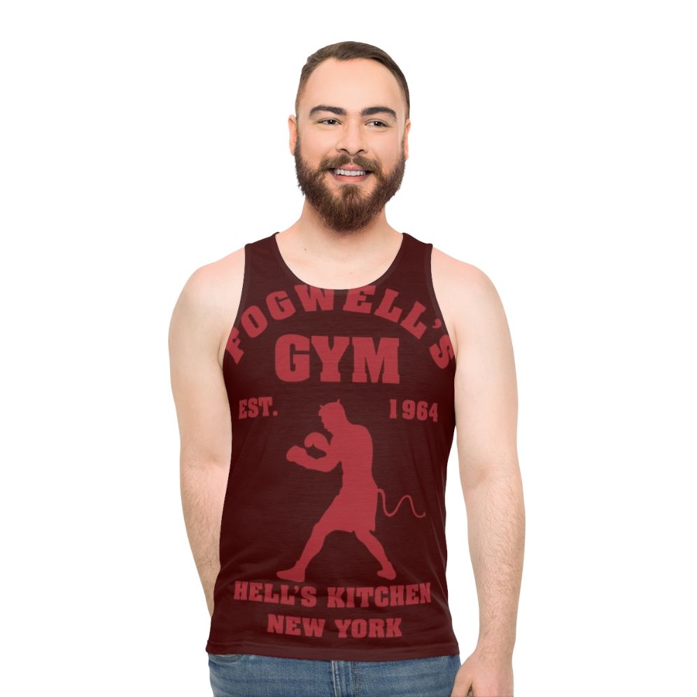 Daredevil-inspired Fogwell's Gym Unisex Tank Top