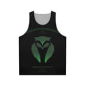 Dark academia unisex tank top with spooky emblem