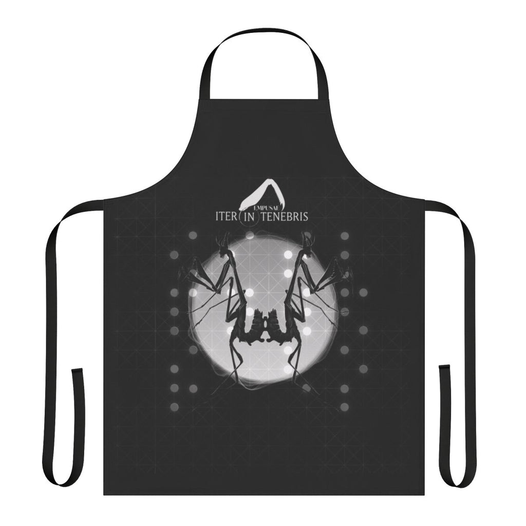Dark gothic apron with insect design, perfect for fans of dark ambient music