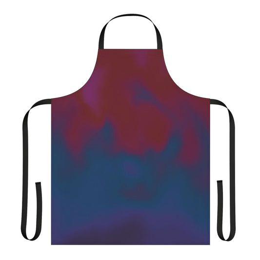 Dark apron featuring artwork inspired by Chris Martin and Coldplay's Music of the Spheres album