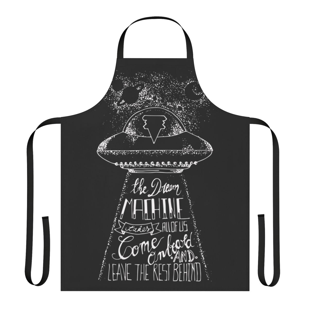 Dark apron with galaxy and space-themed design inspired by Tokio Hotel's Dream Machine