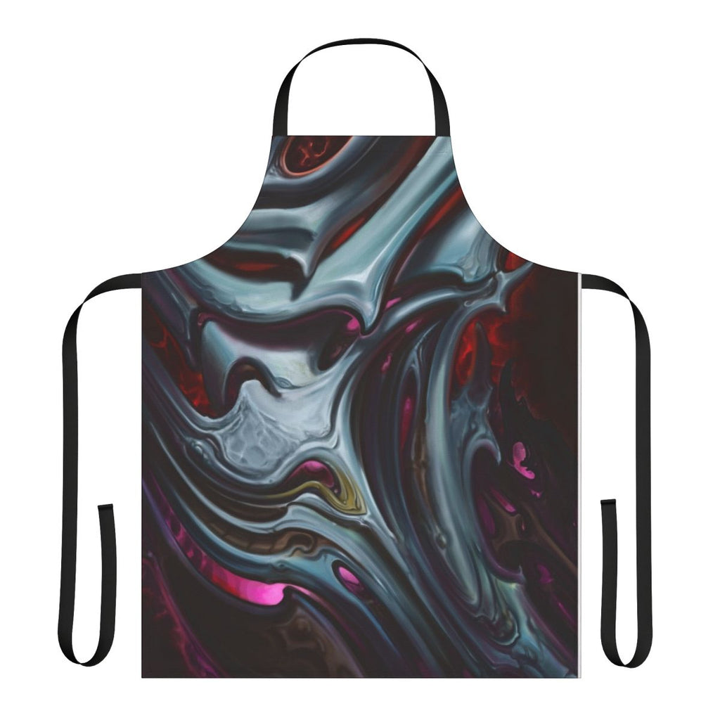 Dark bioorganic designed apron for tattoo artists and stylists