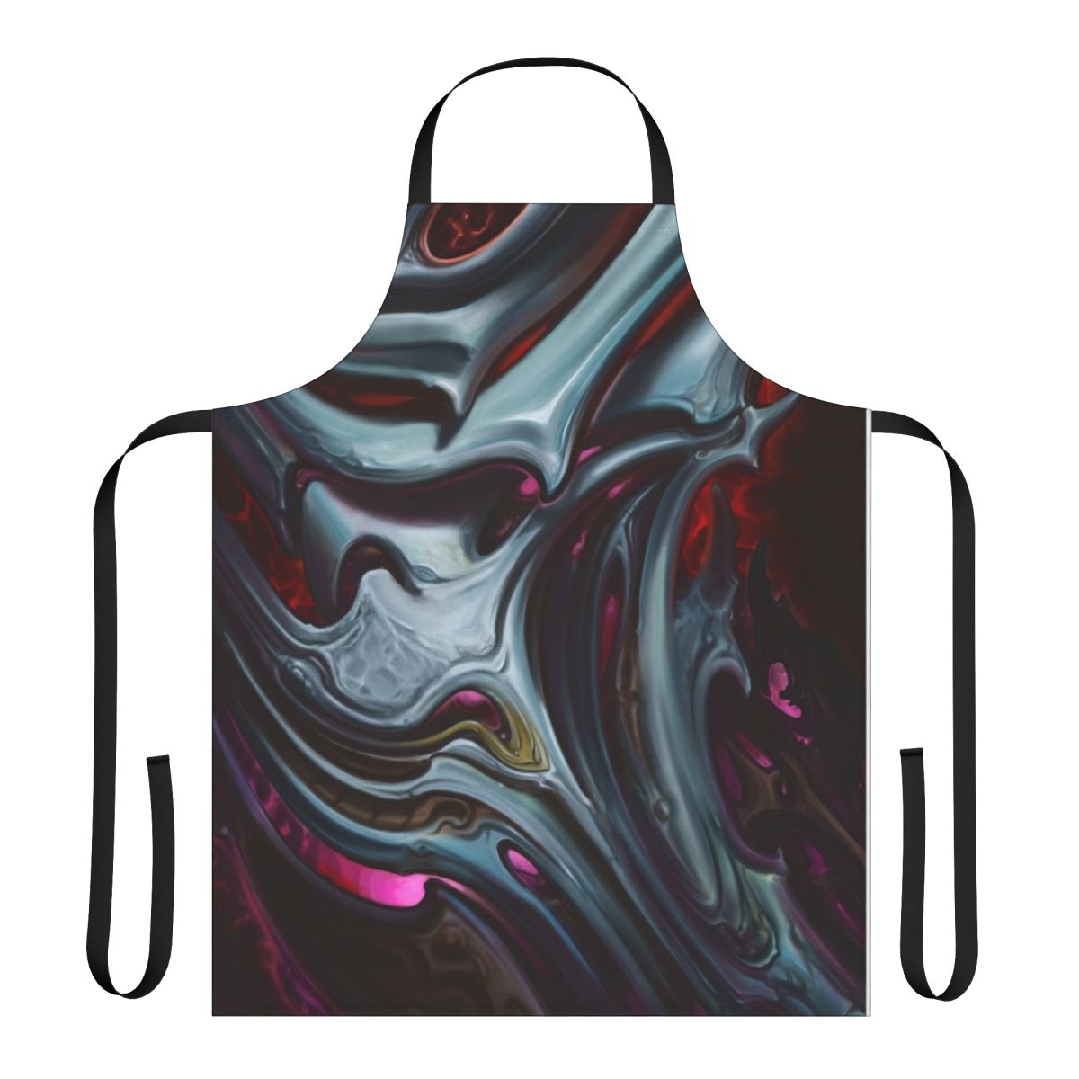 Dark bioorganic designed apron for tattoo artists and stylists