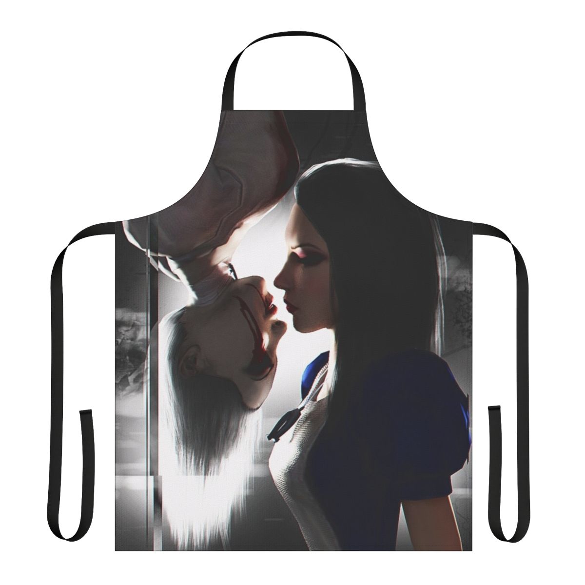 Dark fantasy-inspired apron with Alice Madness Returns design