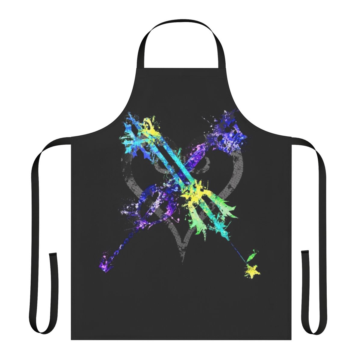 Dark fantasy apron featuring elements from the Kingdom Hearts anime-inspired video game series