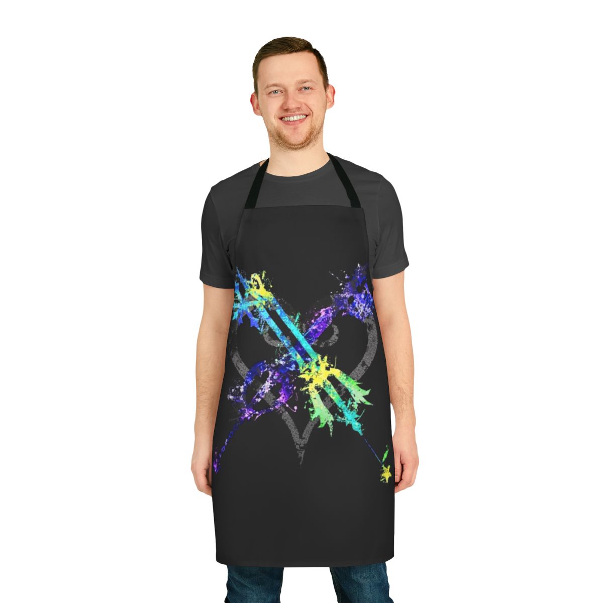 Dark fantasy apron featuring elements from the Kingdom Hearts anime-inspired video game series